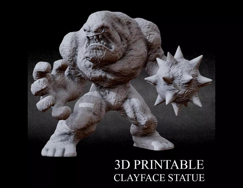 3D PRINTABLE CLAYFACE STATUE BATMAN