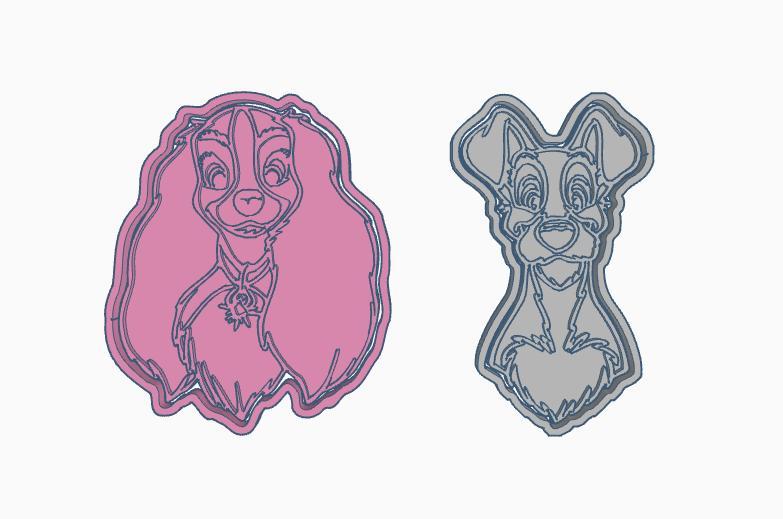 Lady and the tramp cookie cutter pack