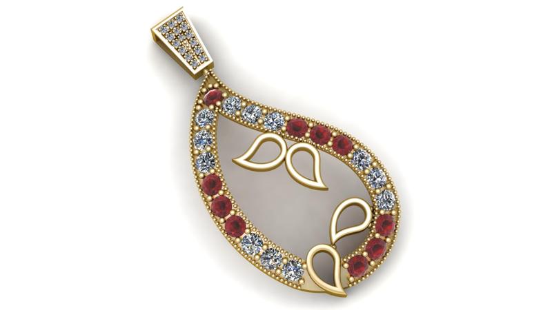 TOPAZ STYLE PENDANT 3D PRINTABLE MODEL