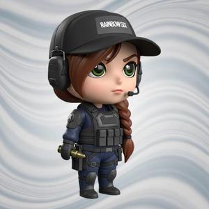 Ash - Rainbow Six Siege Chibi Operator (FBI SWAT)