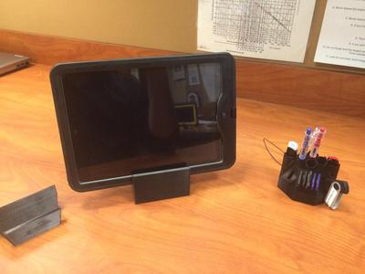 Desktop organizer,  iPad stand / iPhone stand fit lifeproof covers 