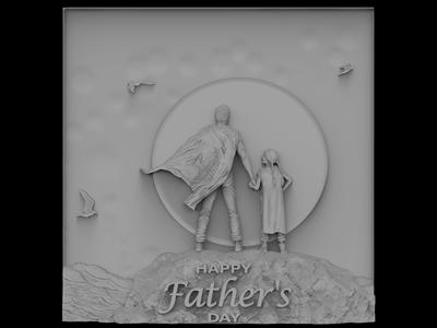 3D Model STL File for CNC Router/Laser & 3D Printer Father's Day