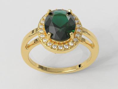 Oval Gemstone Classic Ring