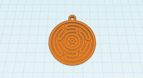 Hecate Strophalos Wheel Key Ring