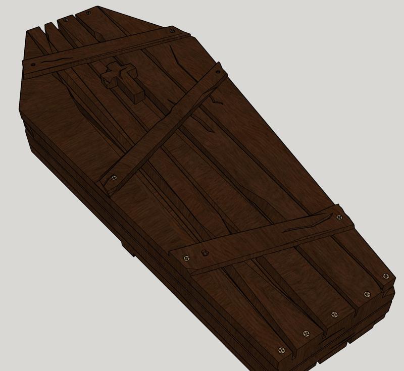 Halloween coffins (earrings, necklaces, key rings)