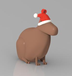 Capybara Christmas Ornament