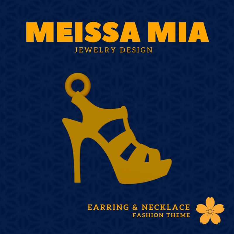 Step Into Style – 3D Print File for High Heels Earrings & Necklace High Heels Crown Earring - High HeelsNecklace - Girl's Fashion