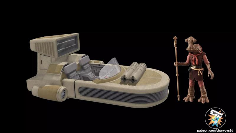 Star Wars Mos Eisley Landspeeder for 4 and 6 inch figures
