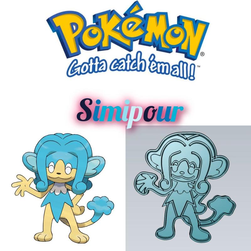 AMAZING POKEMON simipour COOKIE CUTTER STAMP CAKE DECORATING