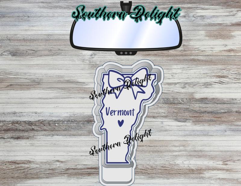Vermont w/ bow freshie mold