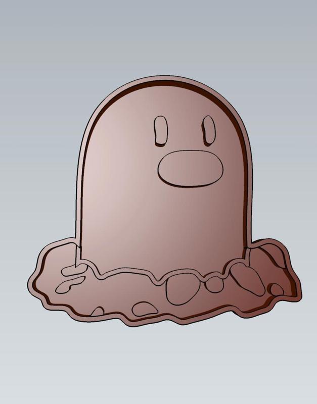 Amazing Pokemon Diglet Cookie Cutter Stamp Cake Decorating