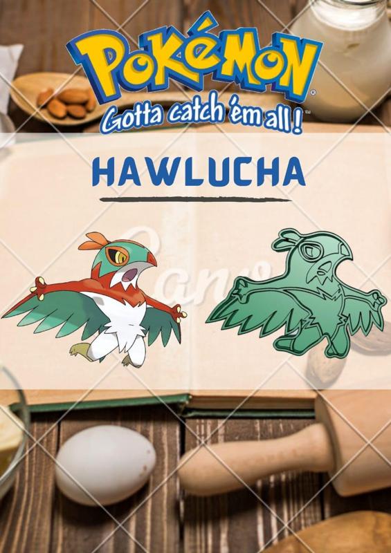 AMAZING POKEMON Hawlucha COOKIE CUTTER STAMP CAKE DECORATING