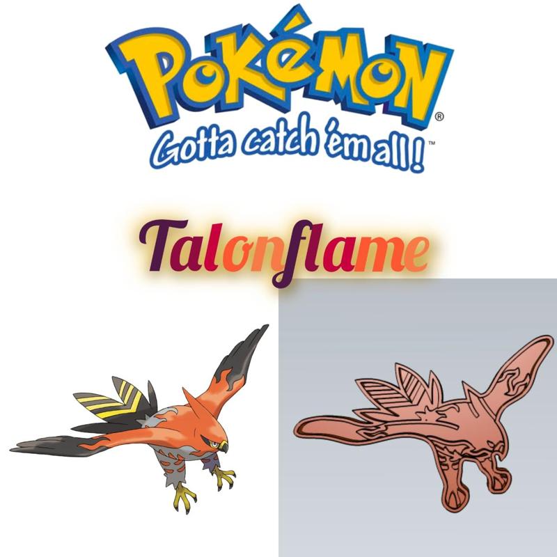 AMAZING POKEMON Talonflame COOKIE CUTTER STAMP CAKE DECORATING