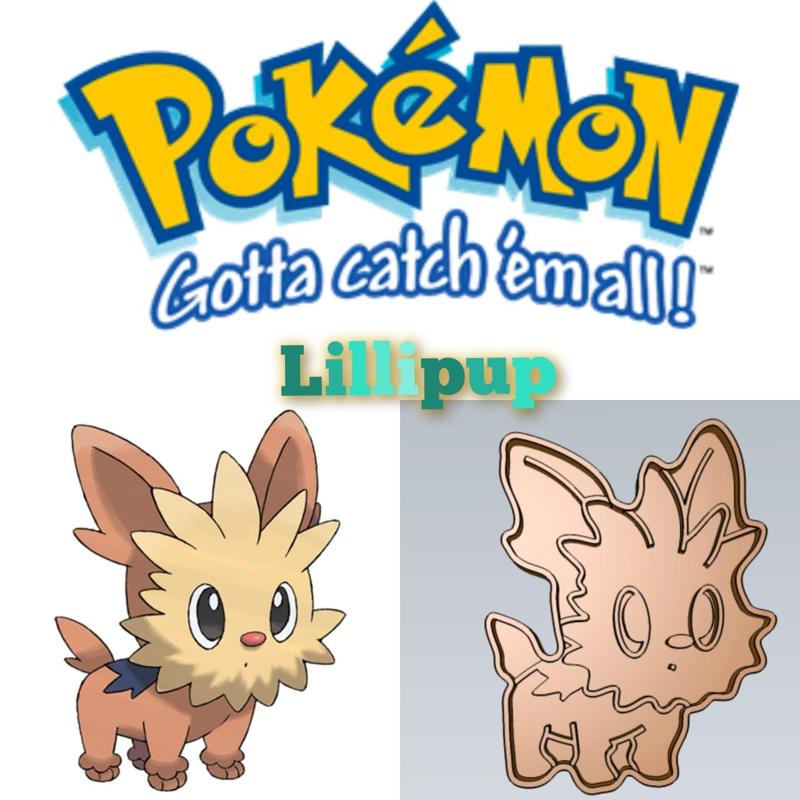 AMAZING POKEMON lillipup COOKIE CUTTER STAMP CAKE DECORATING