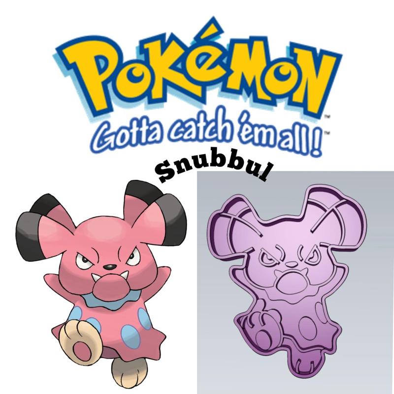 AMAZING POKEMON Snubbull COOKIE CUTTER STAMP CAKE DECORATING
