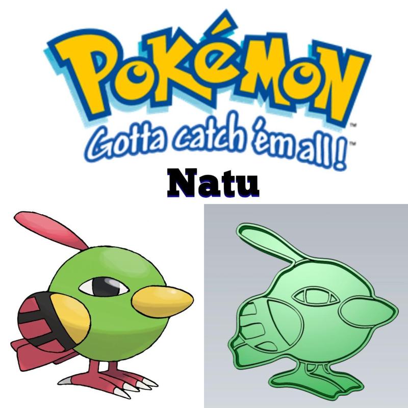 AMAZING POKEMON Natu COOKIE CUTTER STAMP CAKE DECORATING