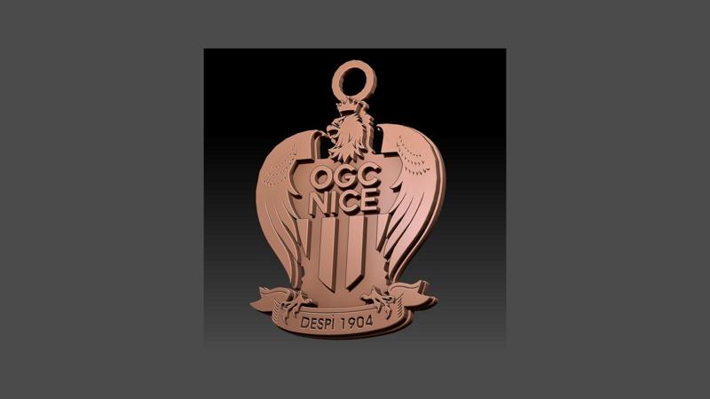 Ligue 1 OGC Nice badge Printable and Renderable