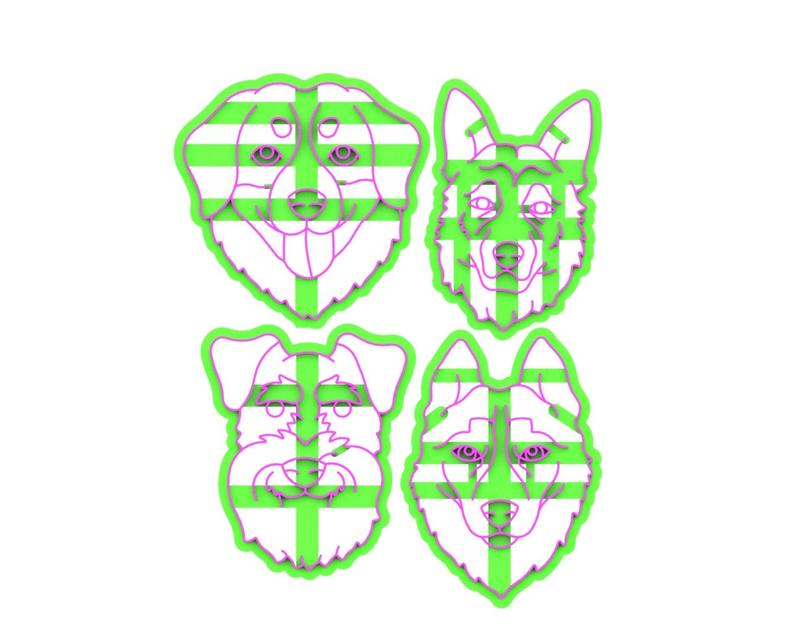 Set of 4 cookie cutters / Set of 4 cookie cutters