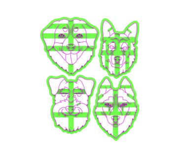 Set of 4 cookie cutters / Set of 4 cookie cutters