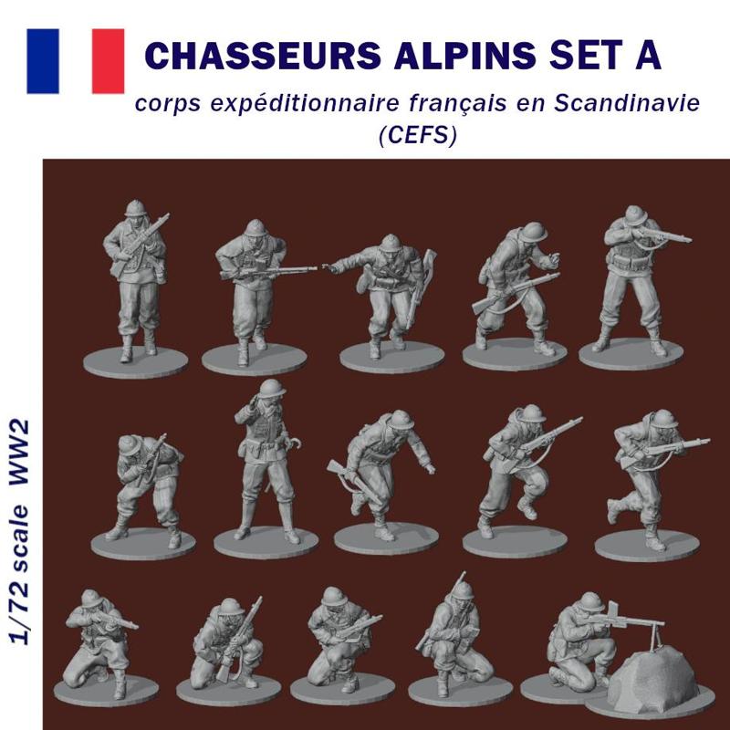 Chasseurs Alpins du CEFS Set A 1/72 scale