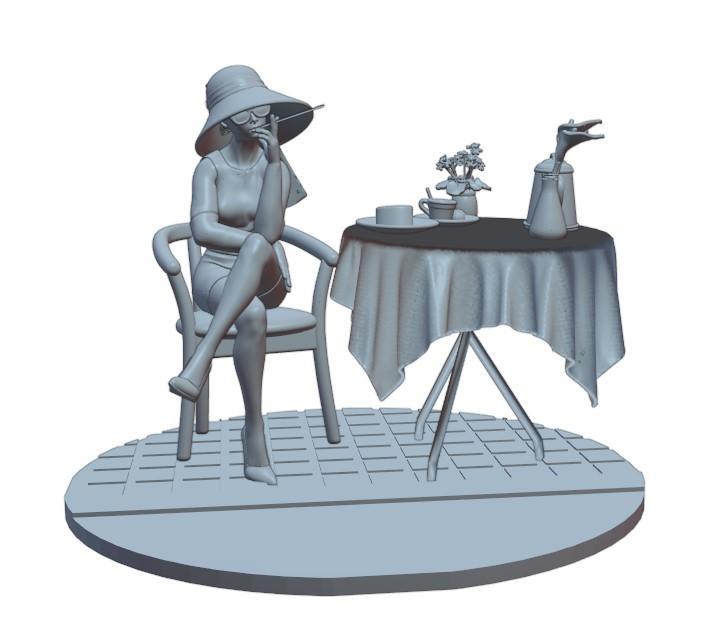 LADY BREAKFAST AT TIFFANY