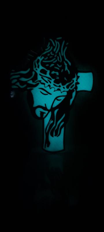 Jesus Portrait with Cross Symbol, Jesus  home decor, Christmas decor