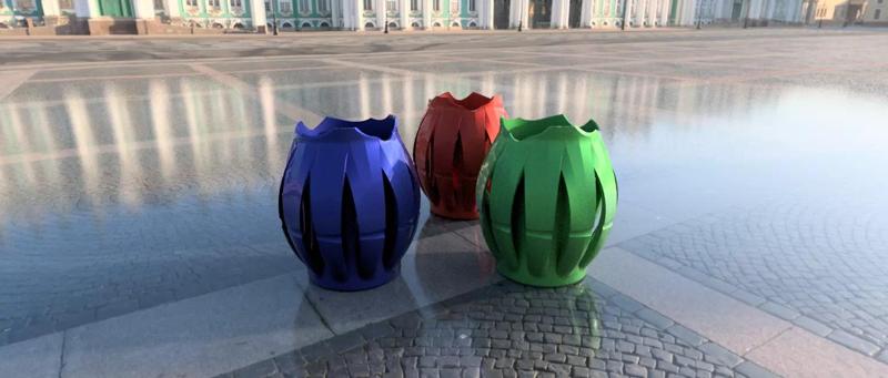 Florero three colorful balloons flying in air