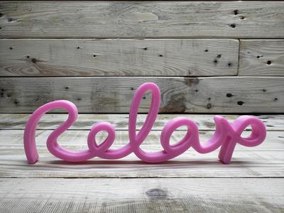 Relax garden sign in love island style