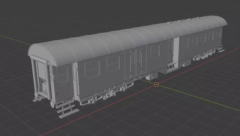 H0 1-87 scale Umbauwagen BD4yg 2nd class with luggage room