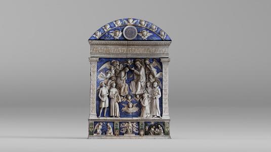 001633 Raw 3D Scan of Bas-Relief Coronation of the Virgin by Andrea della Robbia
