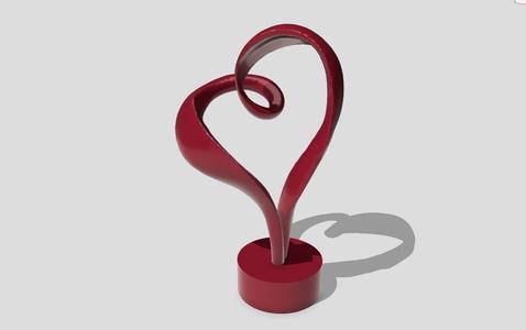 Curl Heart Statue Home Decor, Love Heart Sculpture, Gift Home Decor Figurine, Love gift, engagement gift, marriage, proposal, I love you Valentine's Day