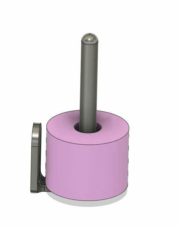 Wall-mounted toilet roll holder