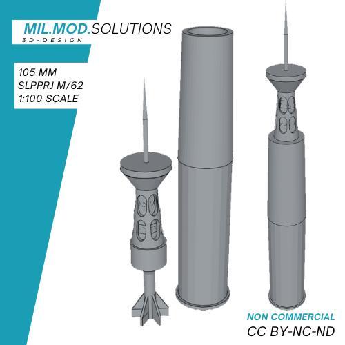 105 mm slpprj m/62 NATO Försvarsmakten ammunition