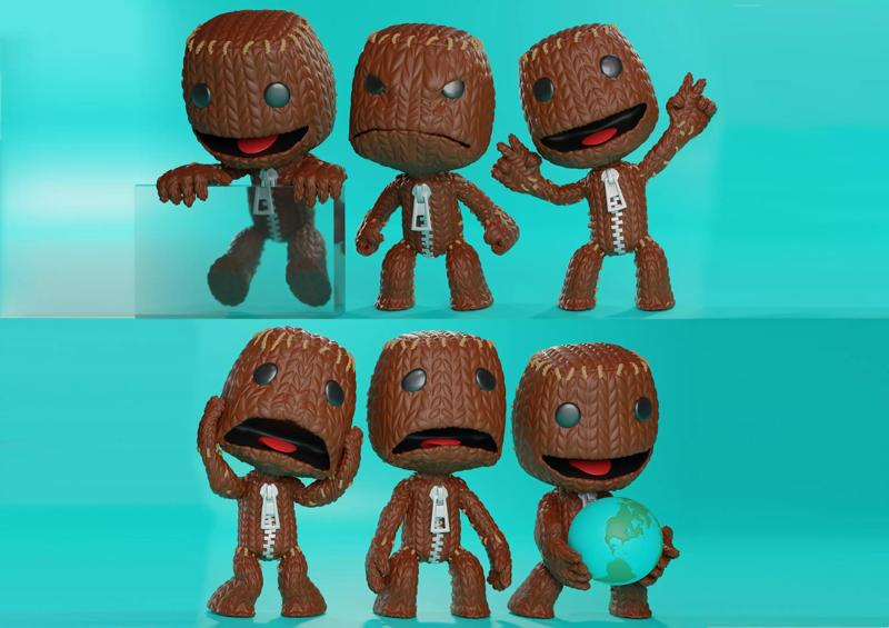 Pack 6 poses Sackboy