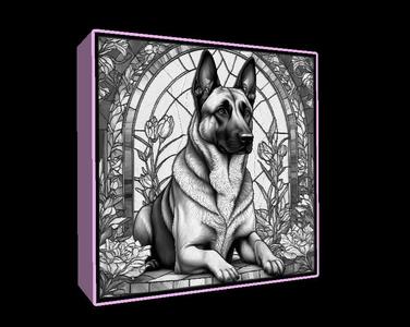 Lightbox Belgian Malinois lithophane