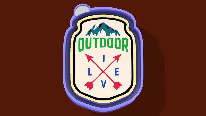 🌲🔥 Outdoors Life – Freshie, Keychain, Resin & Candle Mold