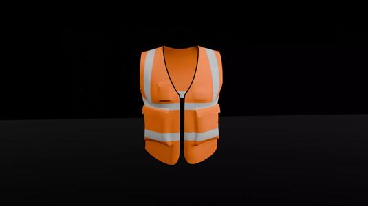High Visibility Safety Vest 3D Model