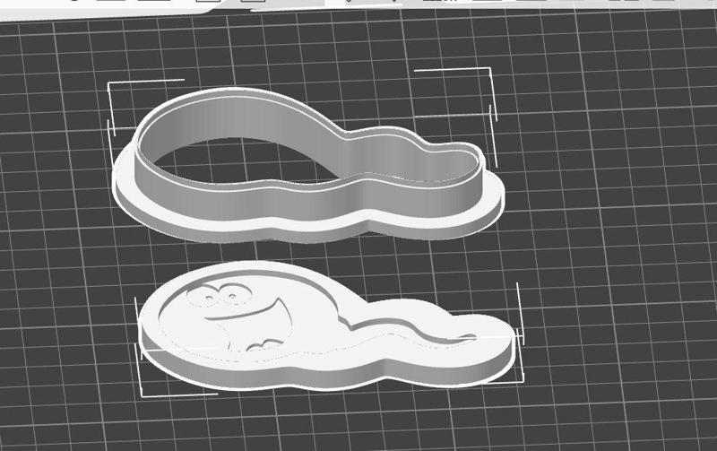 Sperm Cookie Cutter and Debosser/ Stamp