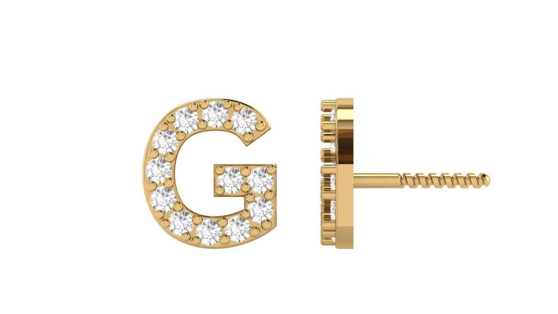 G Letter Alphabets Studs Earrings