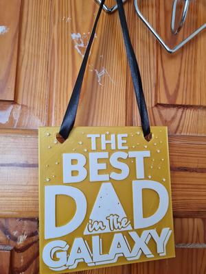 Best Dad in the Galaxy Plaque
