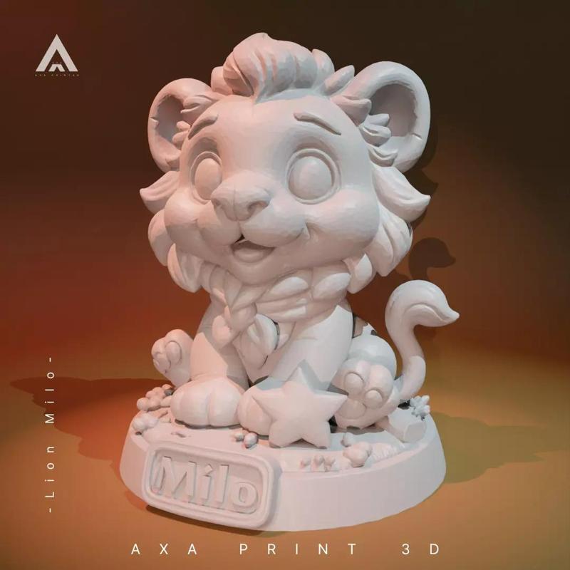 Lion Milo - Cute 3D Printable Figurine