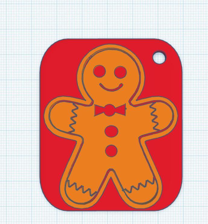 gingerbread man key chain