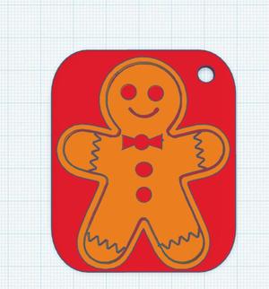 gingerbread man key chain