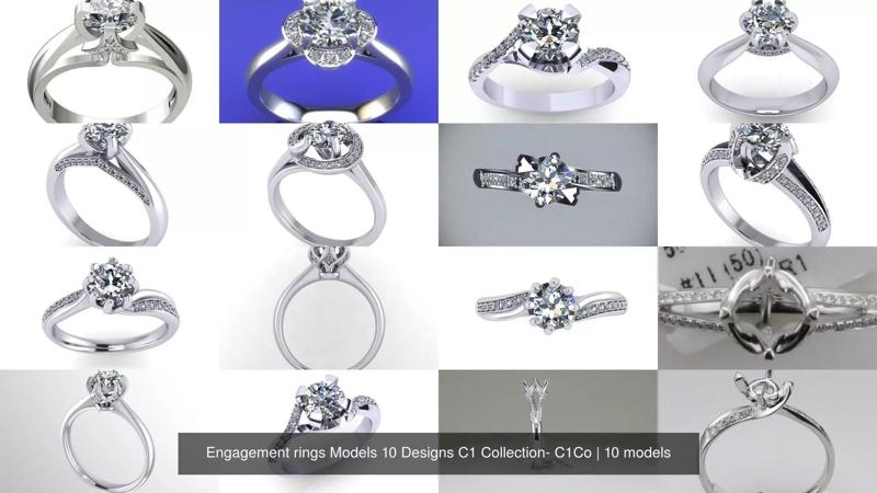 Engagement rings Models 10 Designs C1 Collection- C1Co