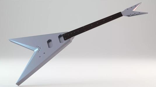 CNC Ready V guitar original design - 2 headstock options