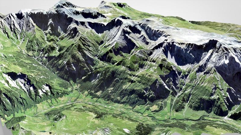 Mountain landscape Piz Segnas Glarus Alps