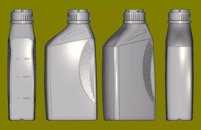 Plastic canister for engine oil B and BK 1L