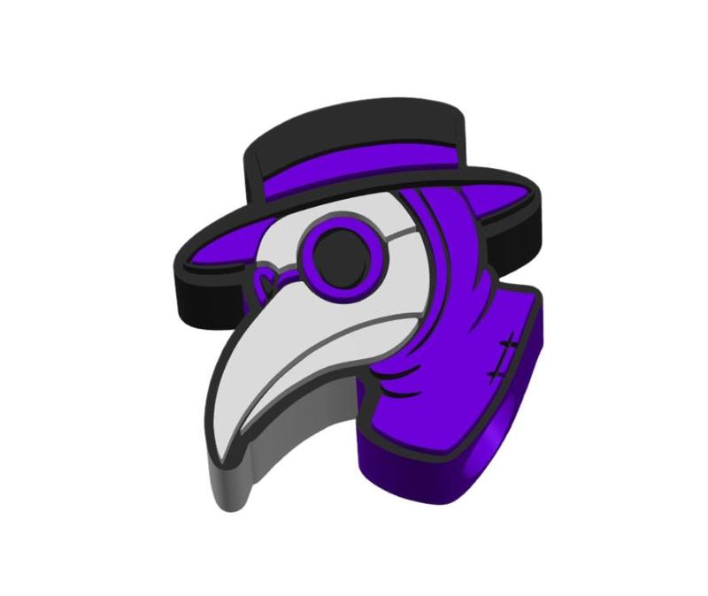 Plague Doctor Straw Topper 2 sizes 3MF File included