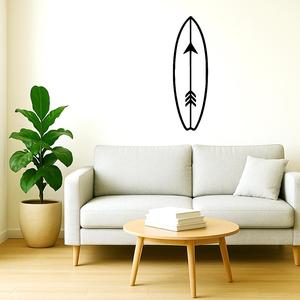 surfboard-shaped wall decoration
