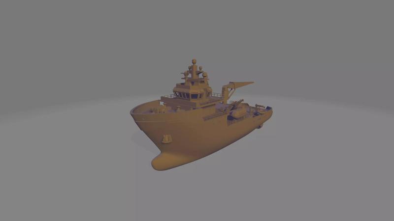 research vessel tugboat miniature